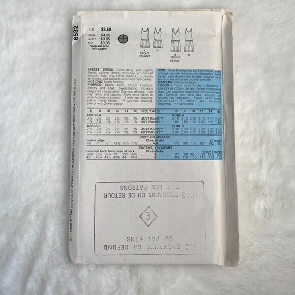 2 Butterick Sewing Patterns - Picture 5 of 5